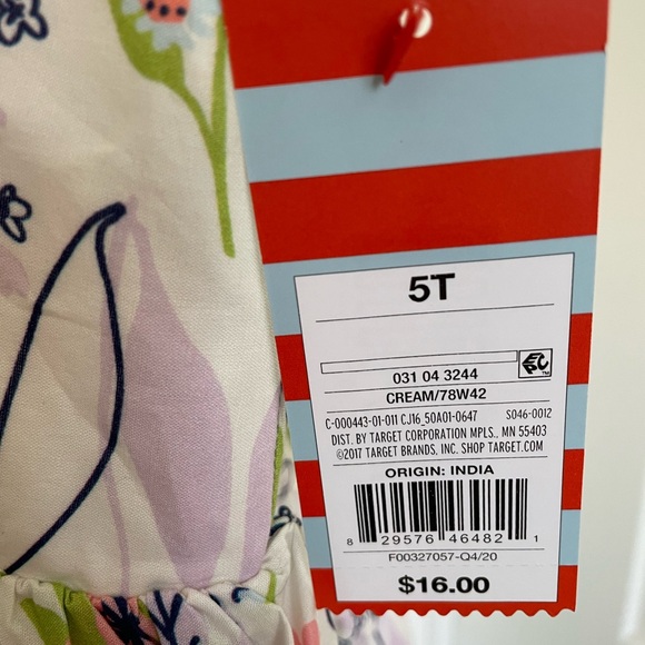 NWT Target Cat & Jack floral dress with bow keyhole back size 5T - Picture 3 of 3